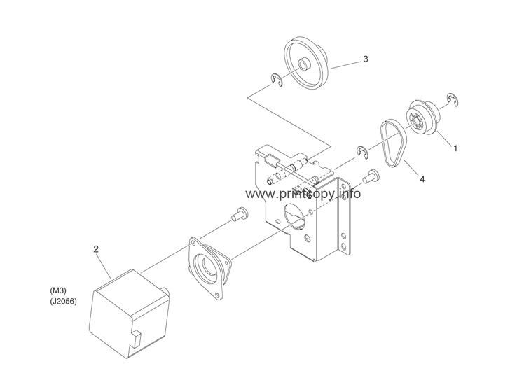 261 PAPER PICK-UP DRIVE ASSEMBLY (LOWER)(EXCEPT IR-ADV 4051 SERIES)