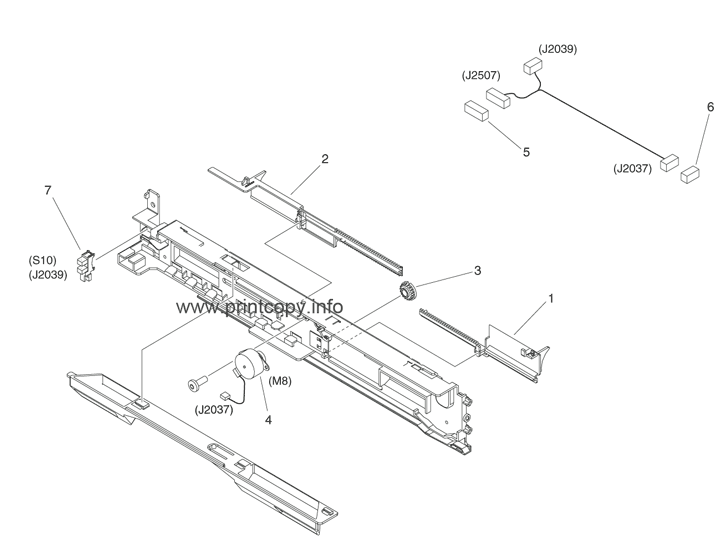 271 CARTRIDGE RIGHT RAIL ASSEMBLY
