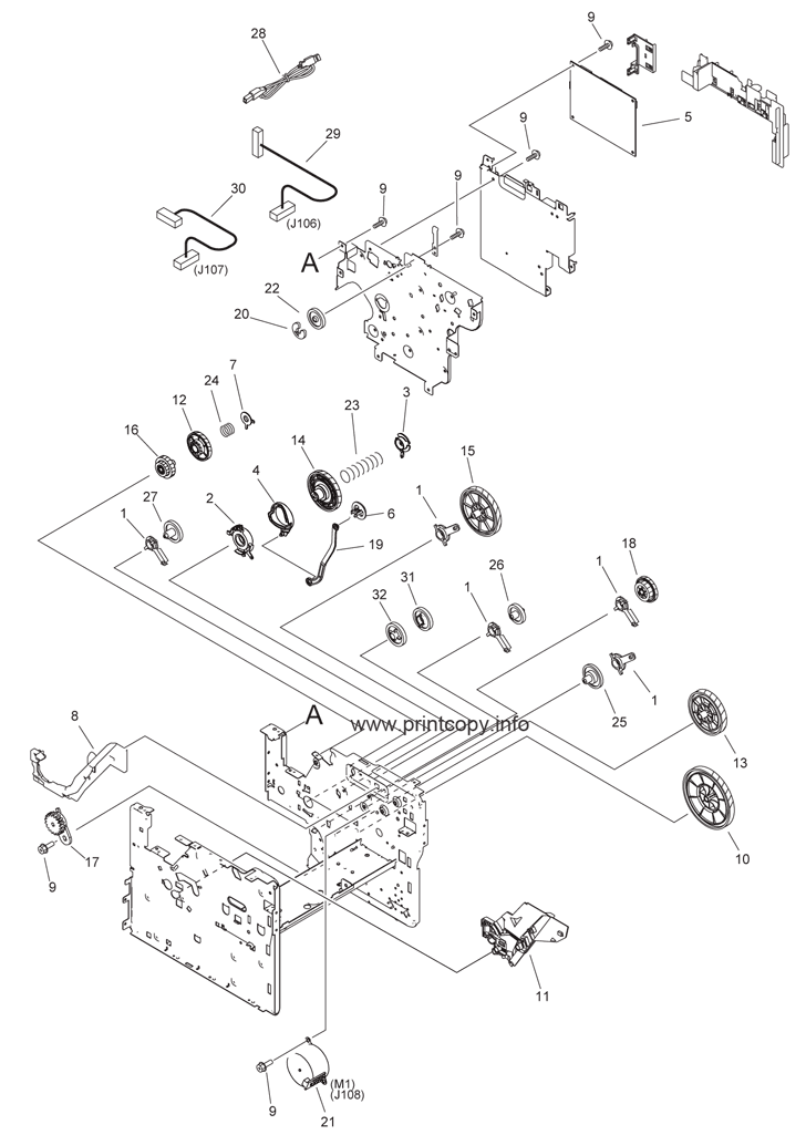 103A INTERNAL COMPONENTS 3(ONE SIDED MODEL)