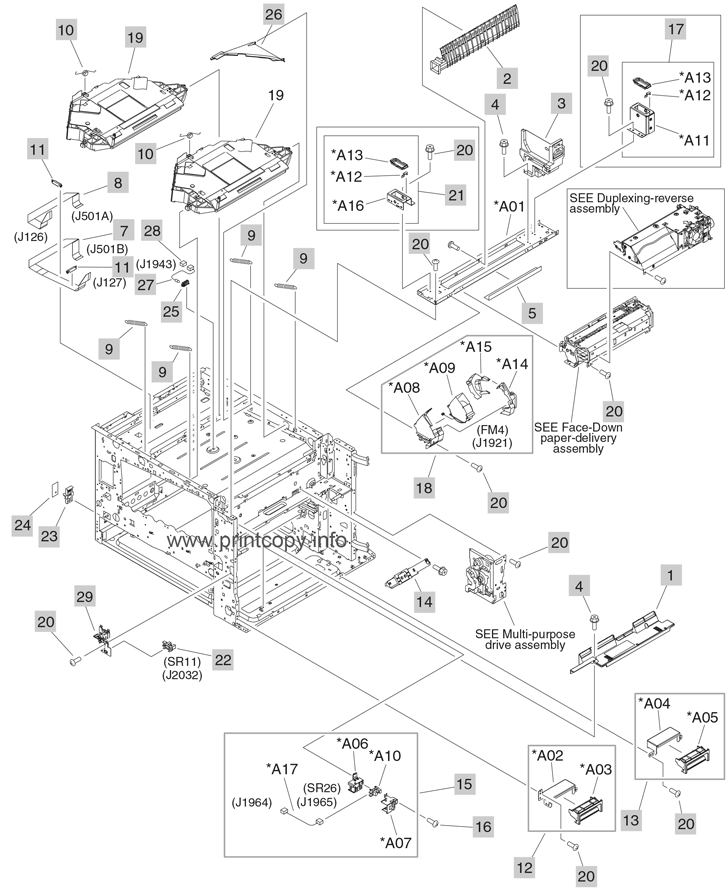 Printer internal components (2 of 7)