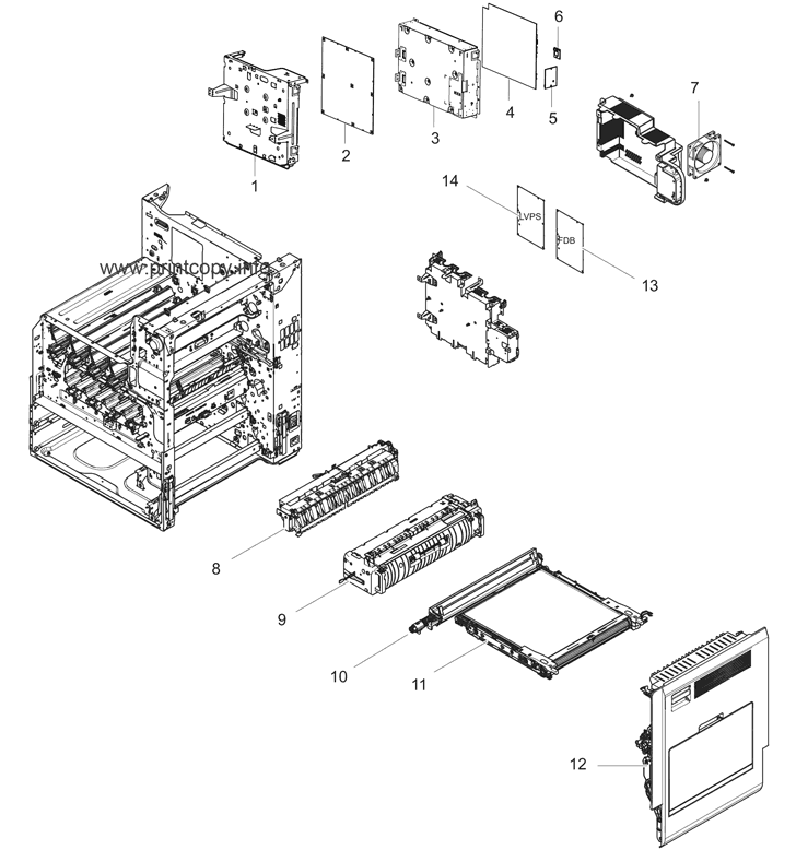 Main assembly 1 (Right side and rear side)