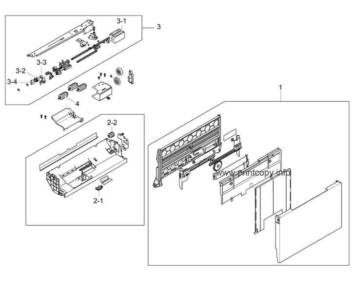 Tray 1 (MP) parts