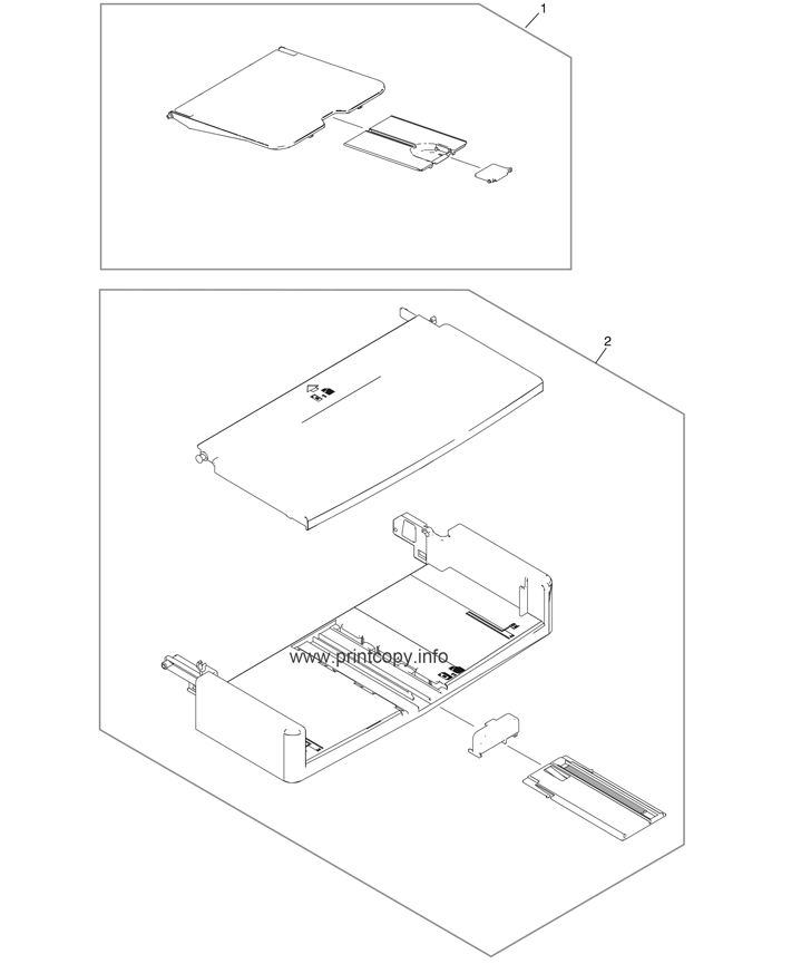 Pickup- and delivery-tray assemblies