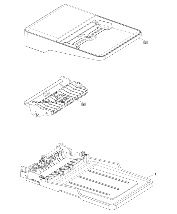 Document feeder assembly, fax models