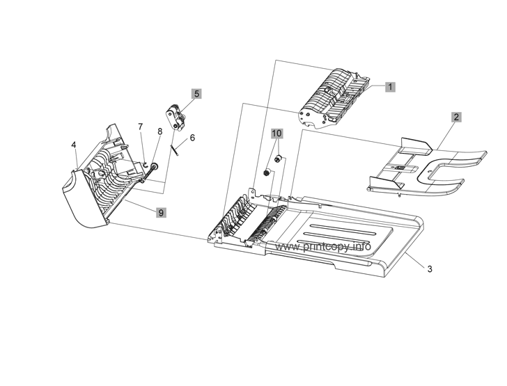 Document feeder assembly parts