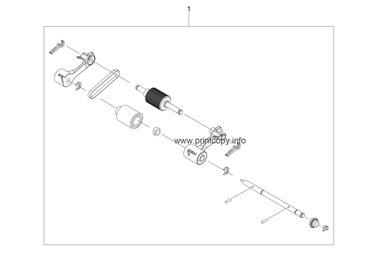 ADF pickup-roller assembly
