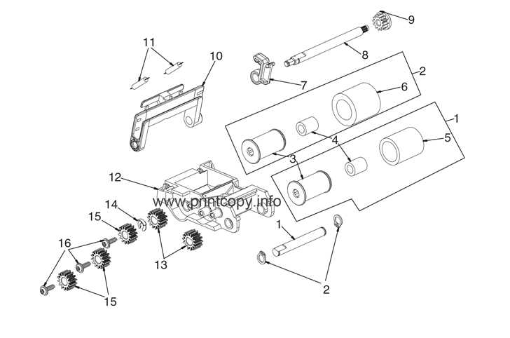Pickup roller assembly (ADF)