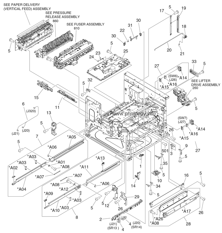 Internal components (print engine 3 of 3)