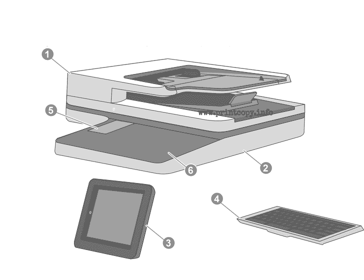 Document feeder and image scanner assembly (MFP only)