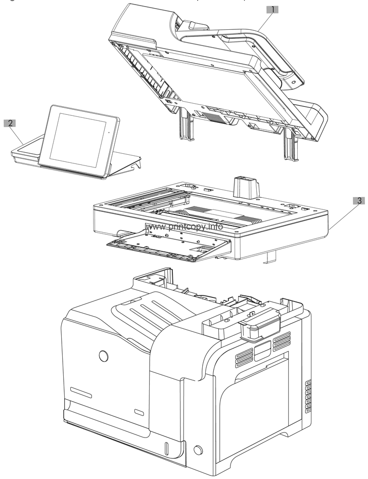 Document feeder and scanner assemblies (575c models)