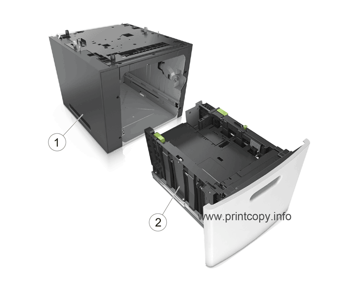 High capacity input tray option 1 (MX710 and MX711)