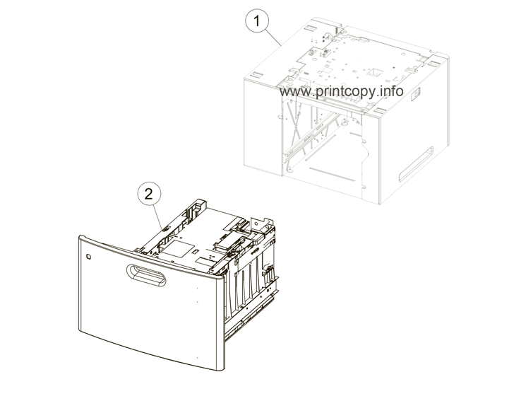 High capacity input tray option 3 (MX810, MX811, MX812)