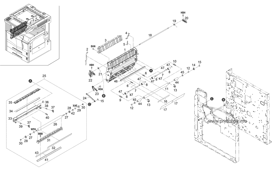 PAPER CONVEYING SECTION