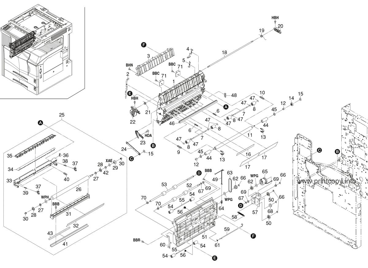 PAPER CONVEYING SECTION