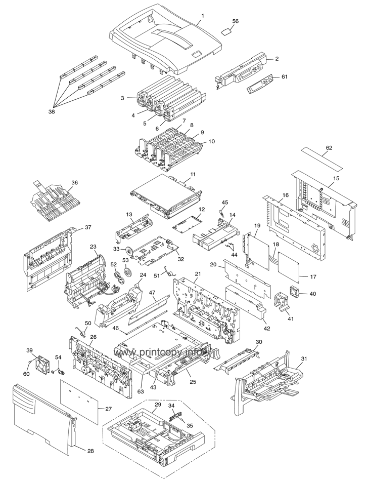 Parts Layout (C5200n/C5150n/C3200n)