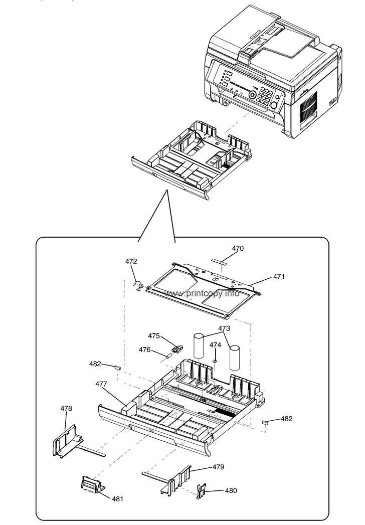 Output Tray Section