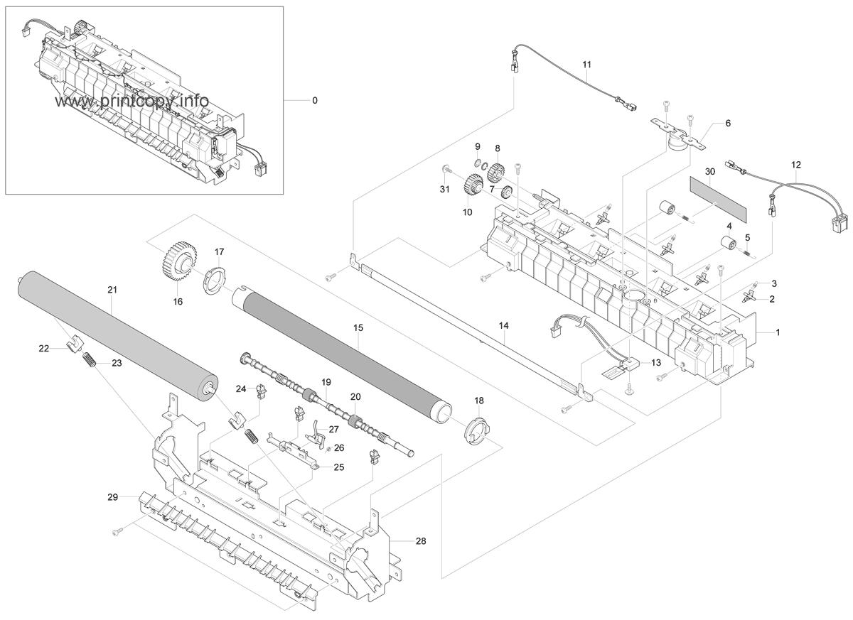 Fuser Unit Exploded View