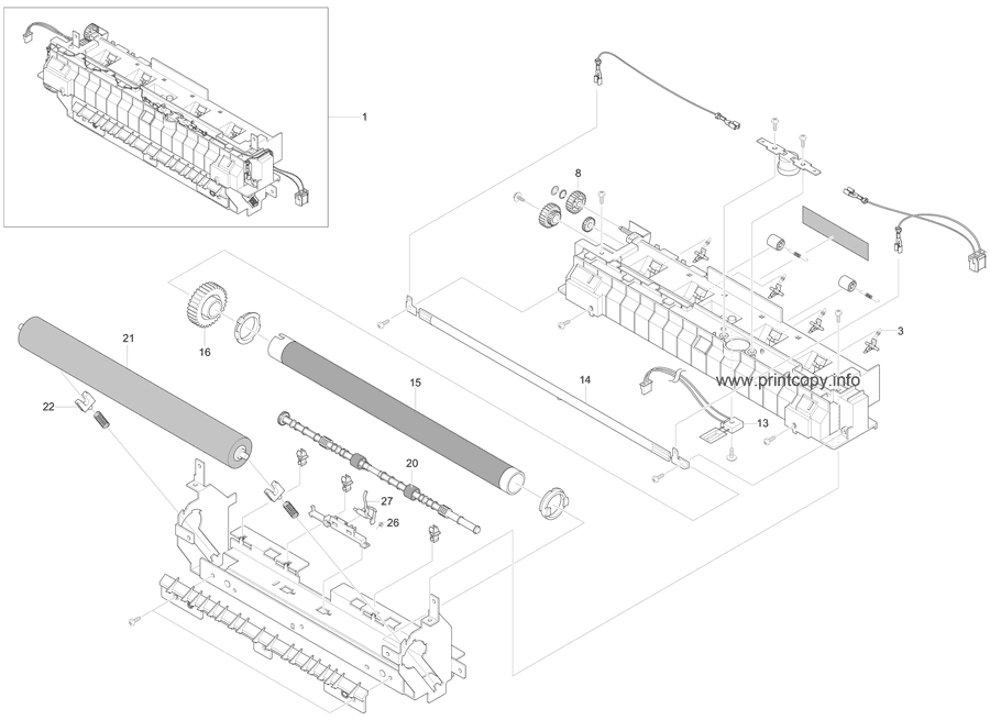 FUSER UNIT EXPLODED VIEW