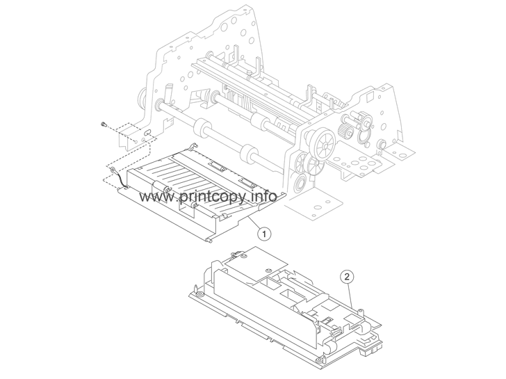 Scanner ADF-lower exit guide assembly
