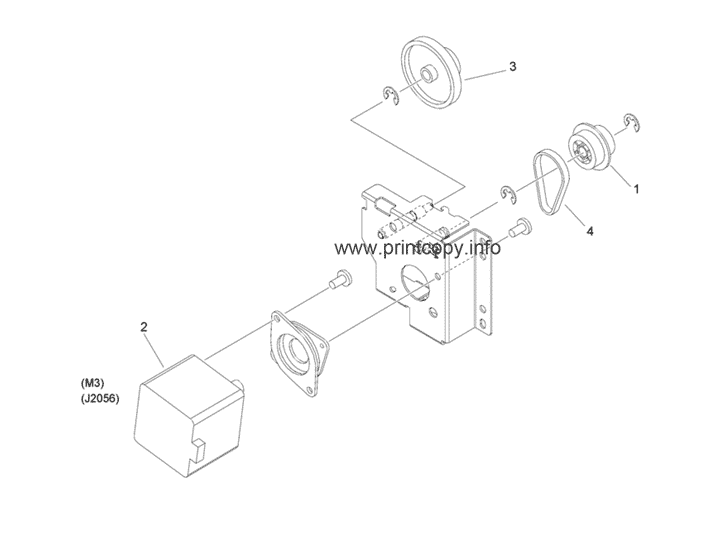 261 PAPER PICK-UP DRIVE ASSY LOWER, EXCEPT IR-ADV 4551
