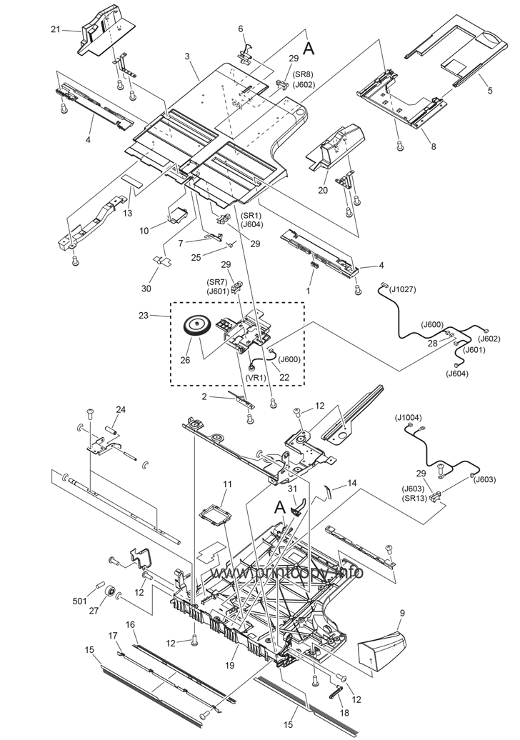 B16 DOCUMENT TRAY ASSEMBLY(ONE-PATH ADF)