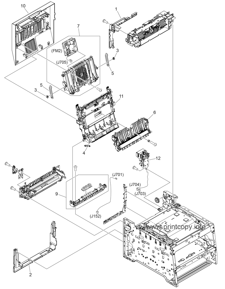 Internal components (7 of 7)-duplex models
