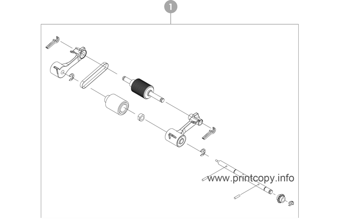 ADF pickup-roller assembly