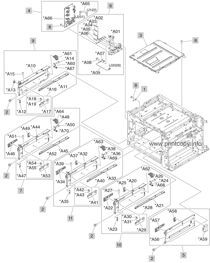 Printer internal components (1 of 7)