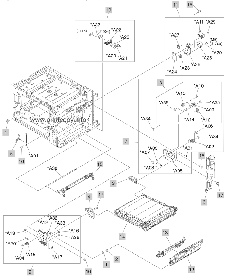 Printer internal components (3 of 7)