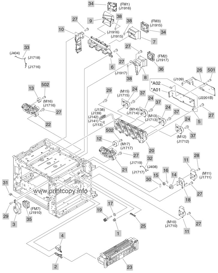 Printer internal components (4 of 7)