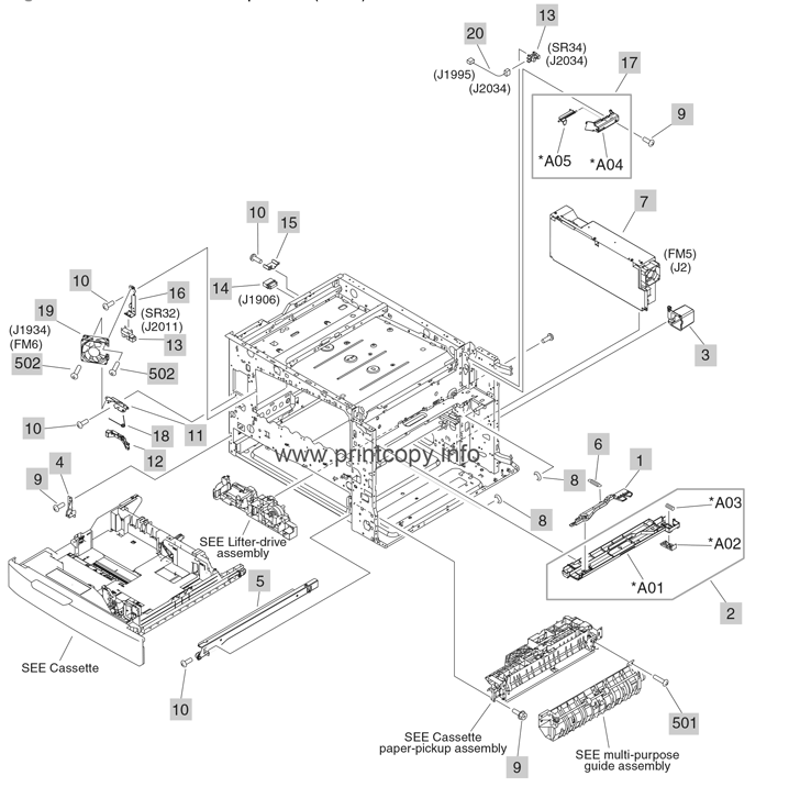 Printer internal components (5 of 7)