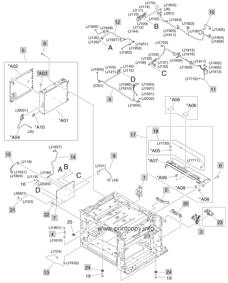 Printer internal components (6 of 7)