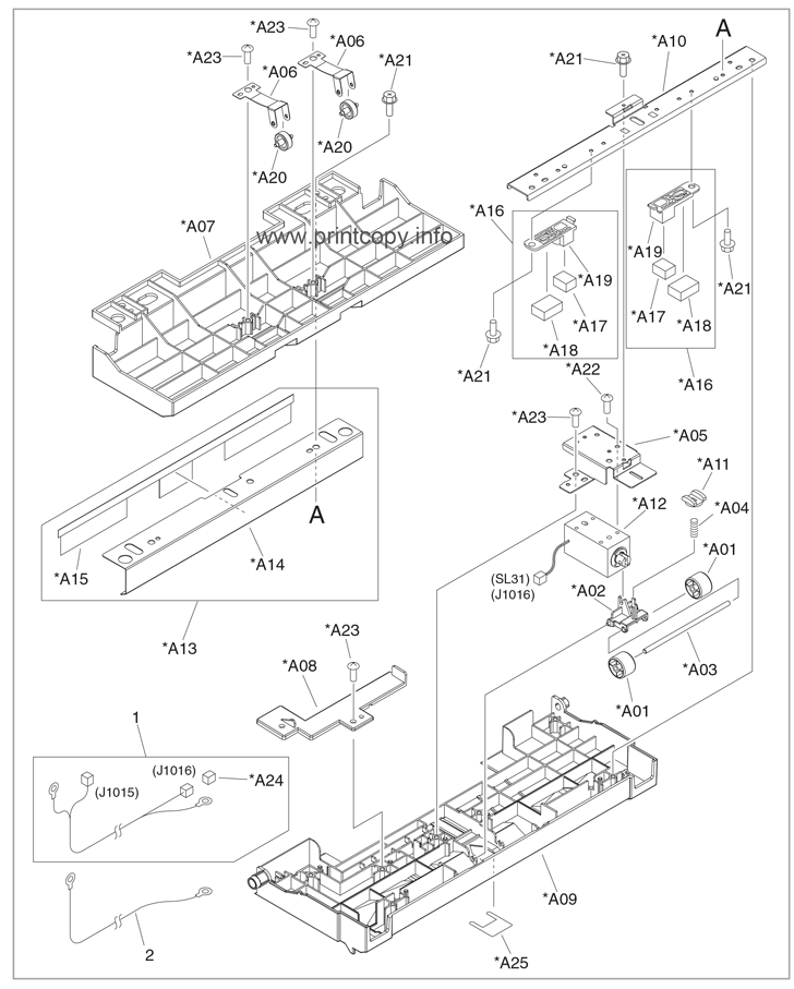 Entrance upper-guide assembly (stapler/stacker and booklet-maker)