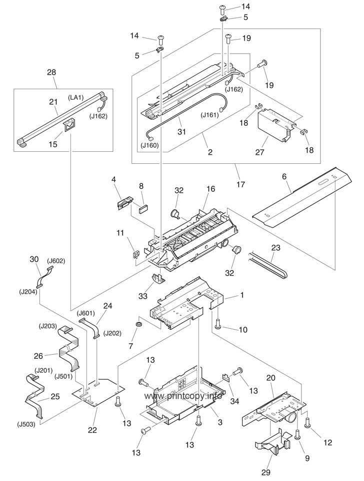 Flatbed optical assembly
