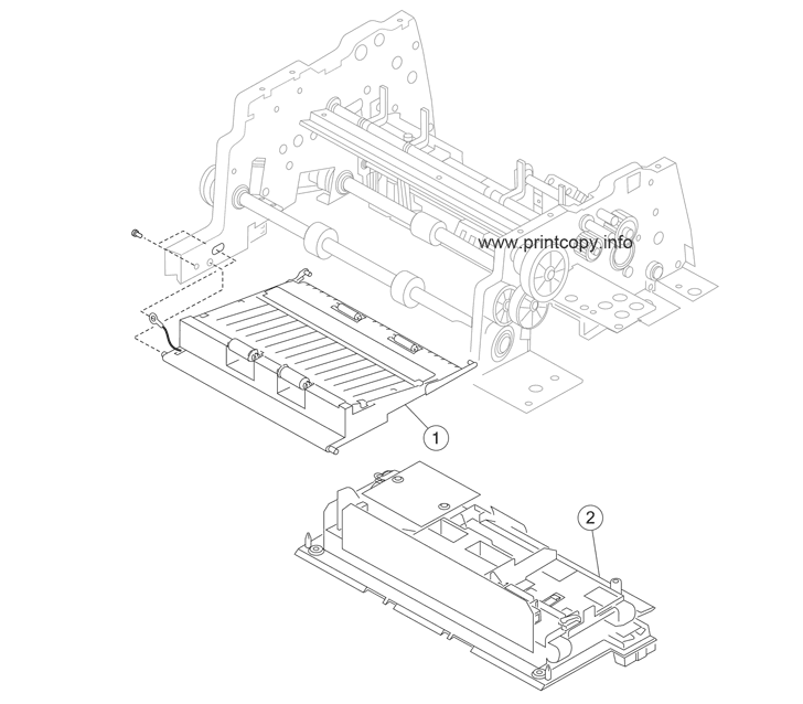 Scanner ADF-lower exit guide assembly