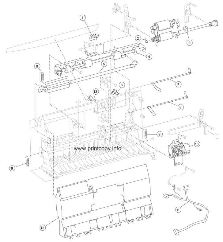 ADF left cover components
