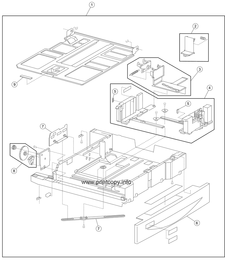 2X 500-sheet drawer (2TM) - media tray