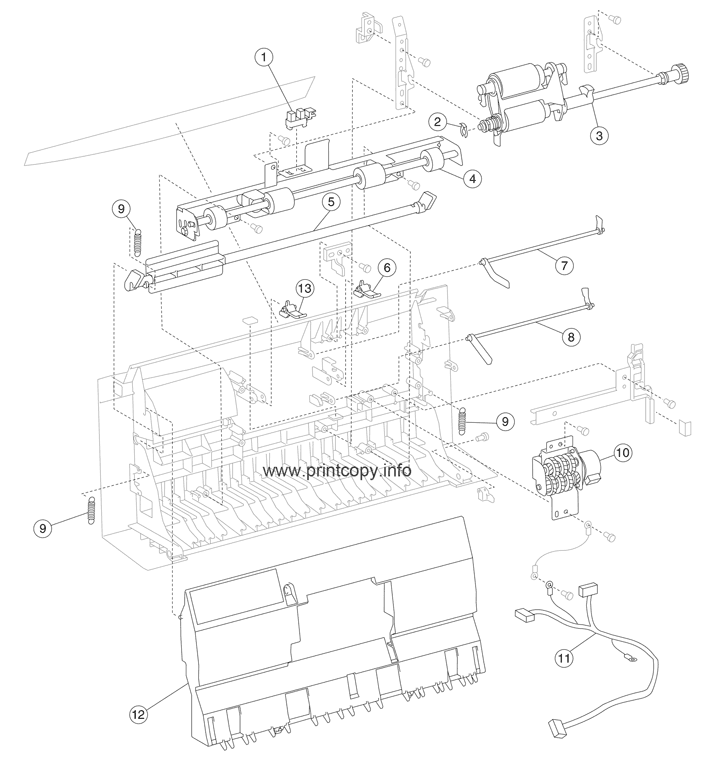 ADF left cover components