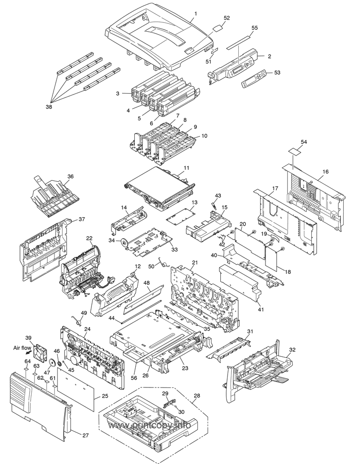 Parts Layout (C5800Ldn/C5500n)