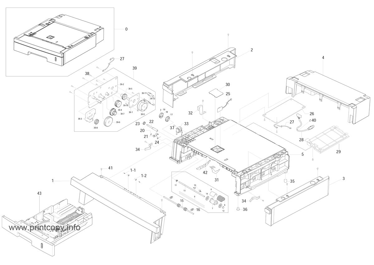 Tray 3 (SCF - Optional Cassette) Unit Assembly