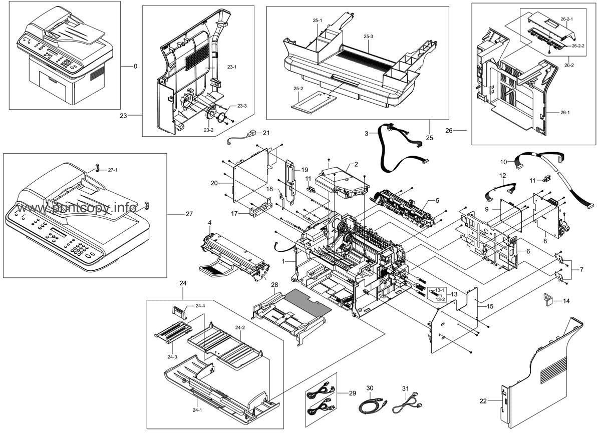 Main Assembly (Workcentre PE220)