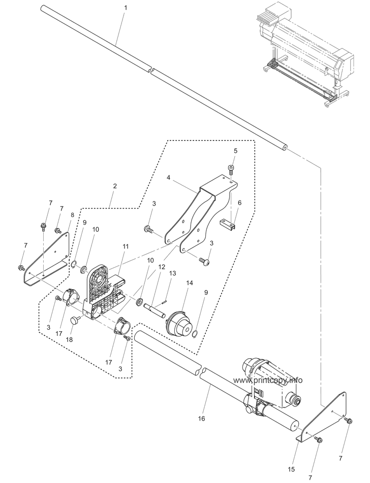 TAKE-UP DEVICE ASSY. -1/2 (Type 1)