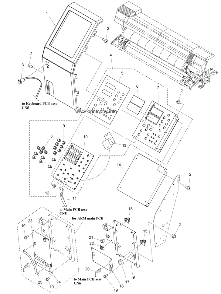 KEYBOARD ASSY [included ARM main PCB]